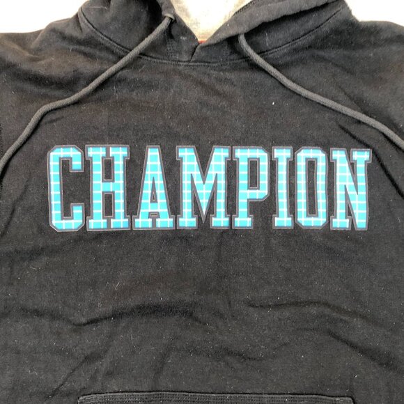 Champion Men's Hoodie Sweatshirt Small Drawstring Activewear Casual Classic Blac - Picture 6 of 9